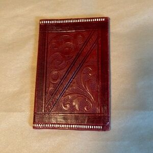 Vintage Beautiful Thin Leather Wallet - 6.5” x 4.5"